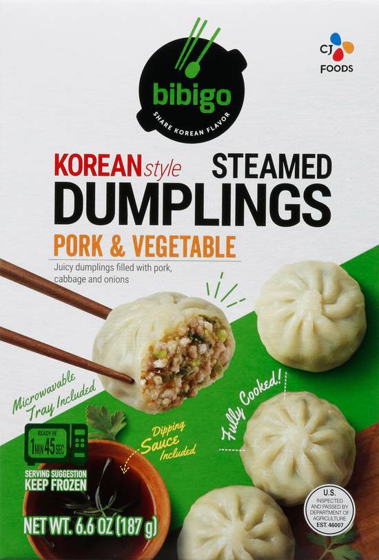 Bibigo Korean Style Pork & Vegetable Steamed Dumplings