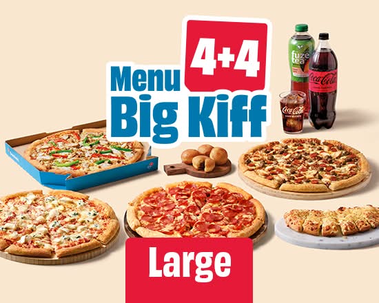 4 🍕 + 2🍟 + 2🥤 au choix (taille L)