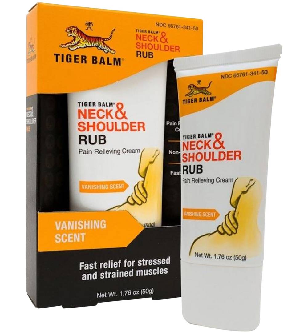 Tiger Balm Neck & Shoulder Rub Cream For Stress & Strained Muscles (1.76 Ounces)