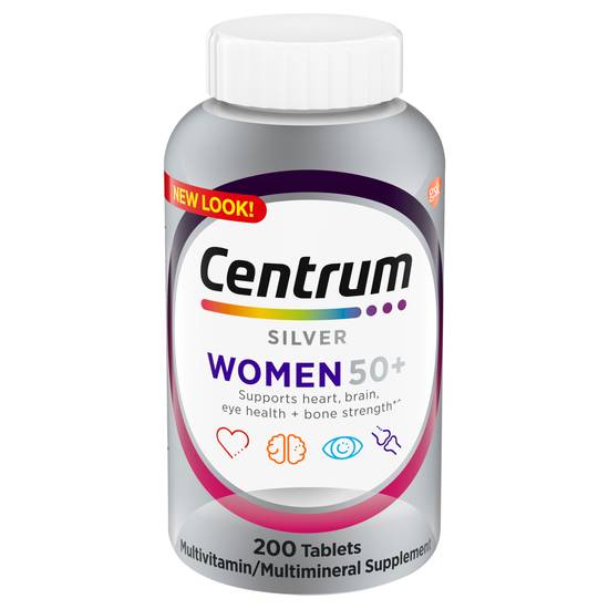 Centrum Silver Women's 50+ Multivitamin/Multimineral Tablets (200 ct)