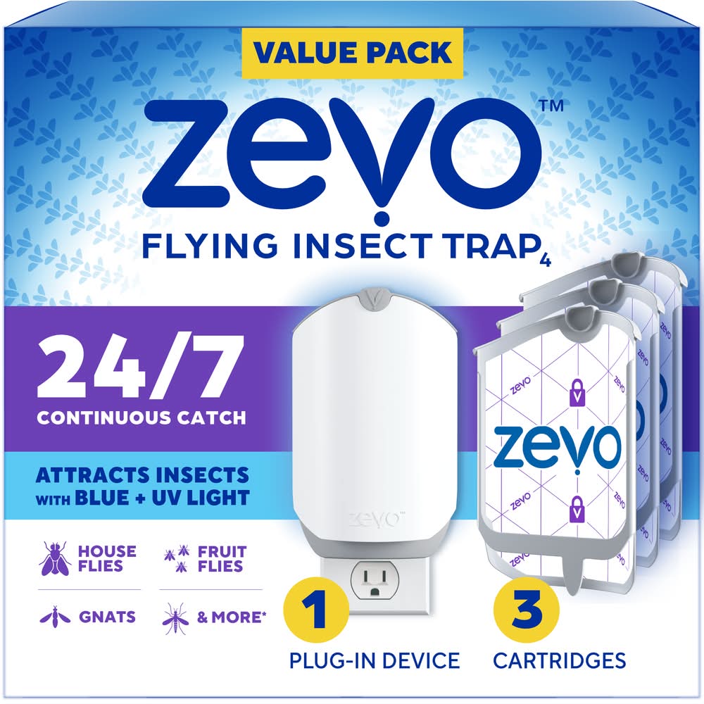 Zevo Flying Insect Trap & Cartridge Starter Kit