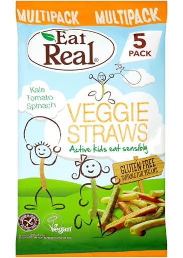 Eat Real Vegan Veggie Straws Kale Tomato Spinach (100g)