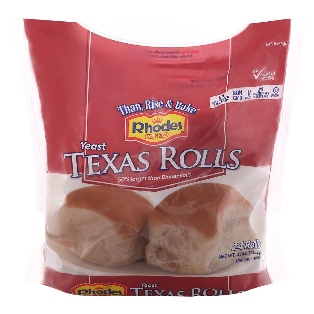 RHODES Yeast Texas Rolls (24 x 1.94 oz)