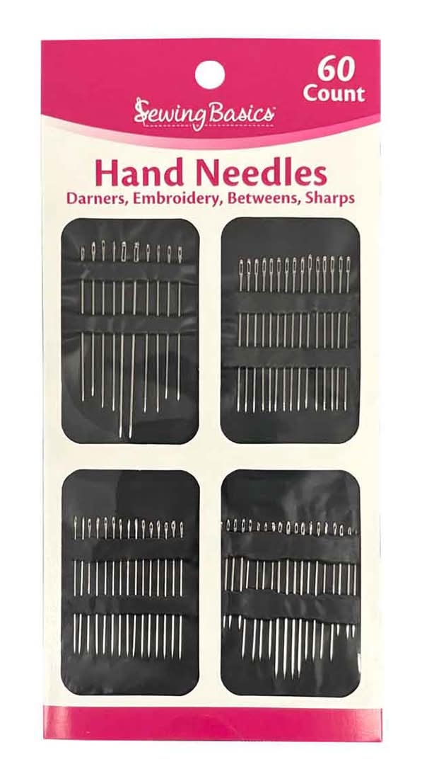 Sewing Basics Hand Sewing Needles Variety Pack 60 Ct