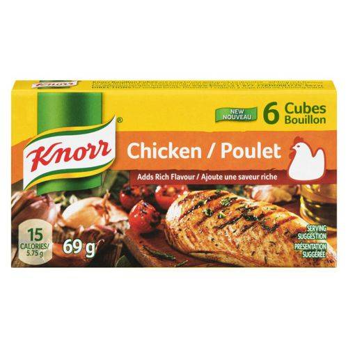 Knorr cubes de bouillon de poulet (69 g) - chicken cubes (6 units)