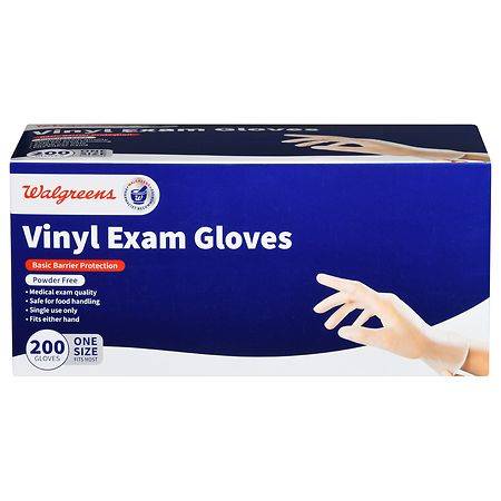 Walgreens Basic Disposable Vinyl Gloves One Size Fits Most
