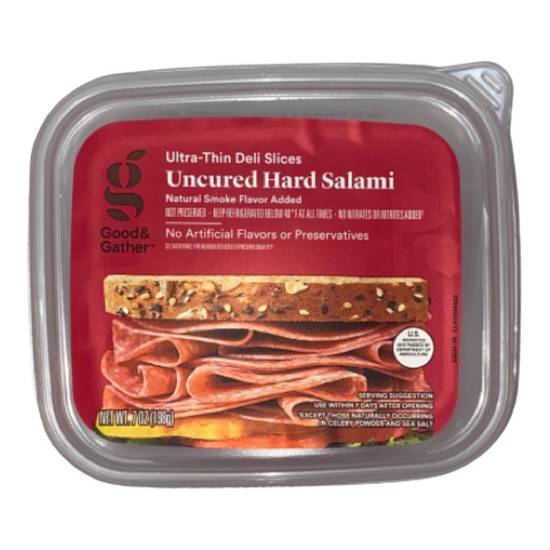 Good & Gather Uncured Hard Salami Ultra Thin Deli Slices