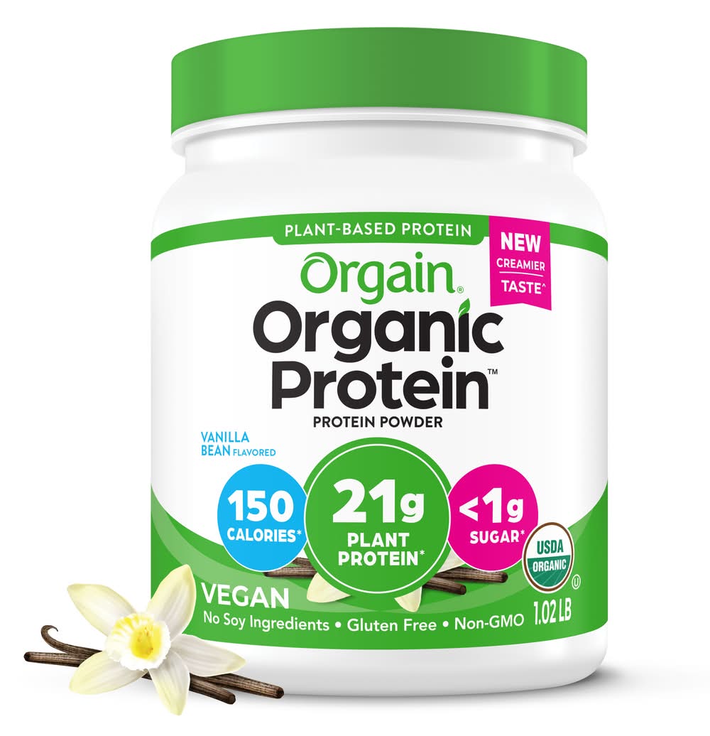 Orgain Organic Plant Based Protein Powder, Vanilla Bean (1.02 lbs)