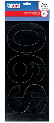 Cosco 6 Numbers, Black, 41/Pack (98144)