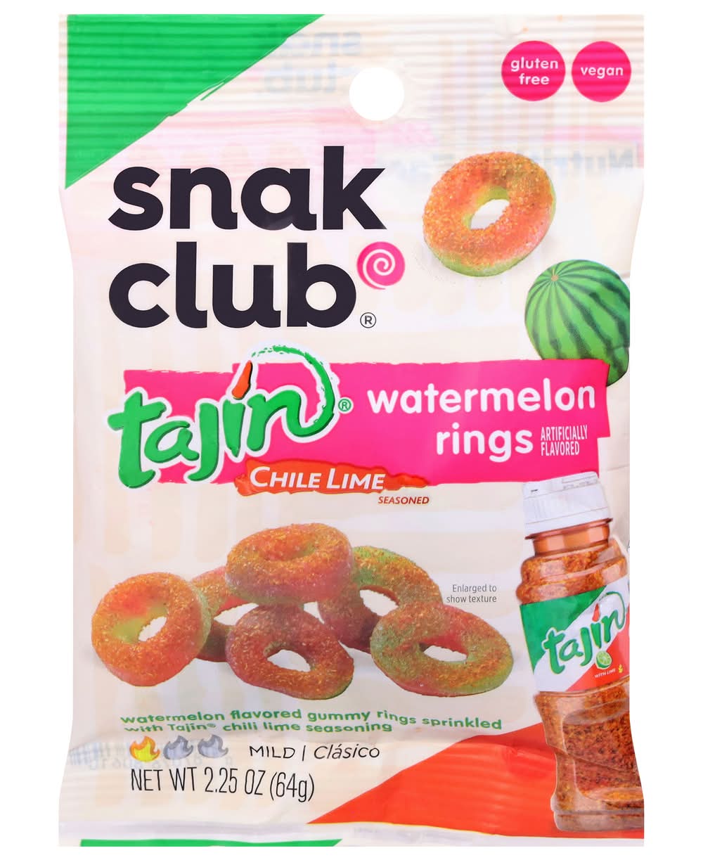 Snak Club Chili & Lime Gummy Candy, Watermelon (2.25 oz)