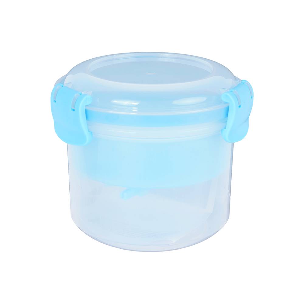 Miniso contenedor para ensalada con separación azul (1 pieza)