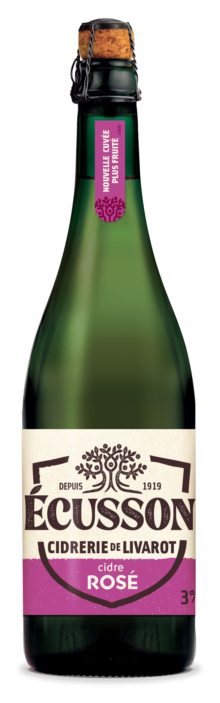 Écusson - Cidre rosé naturel (750ml)