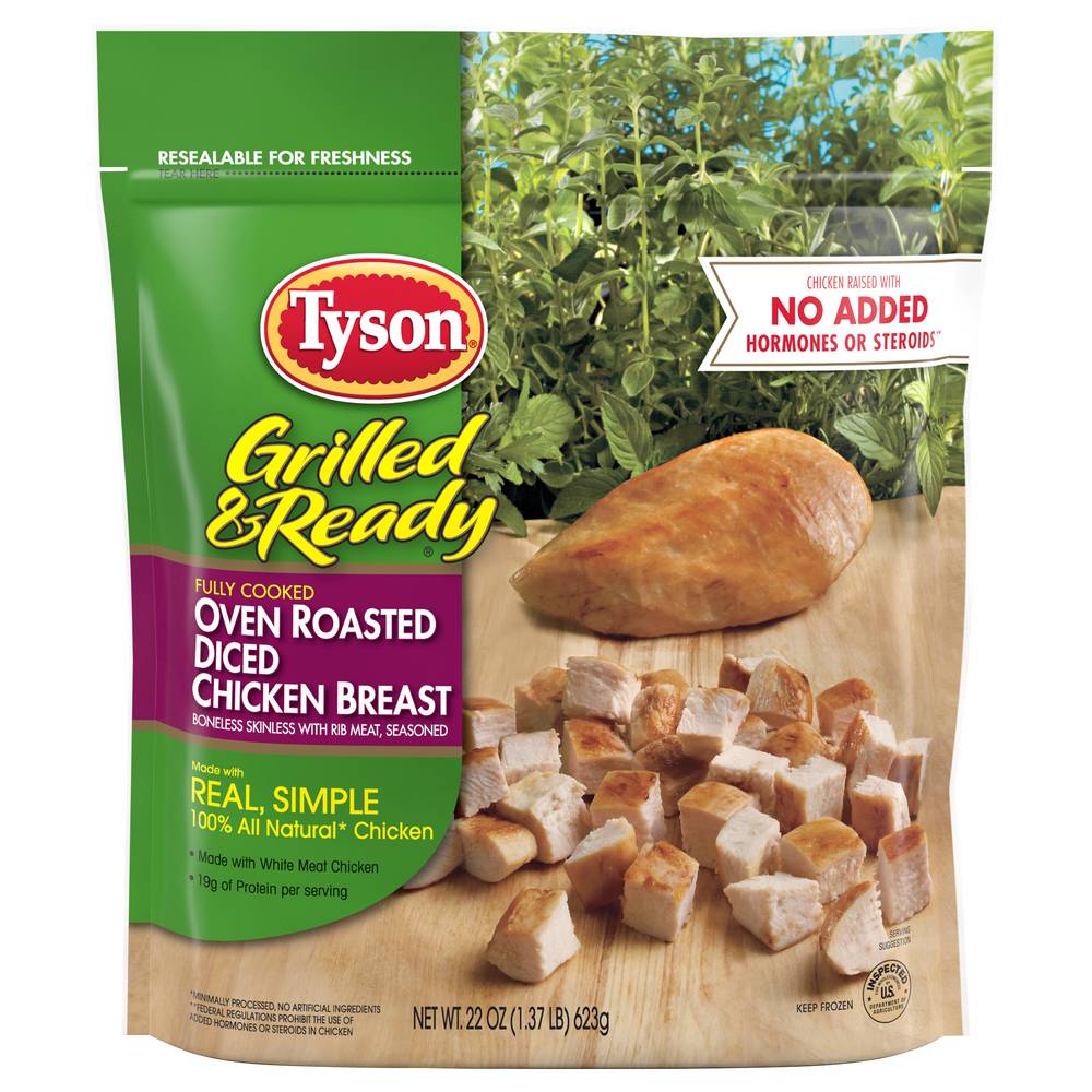 Tyson Grilled & Ready Oven Roasted Diced Chicken Breast (1.38 lbs)