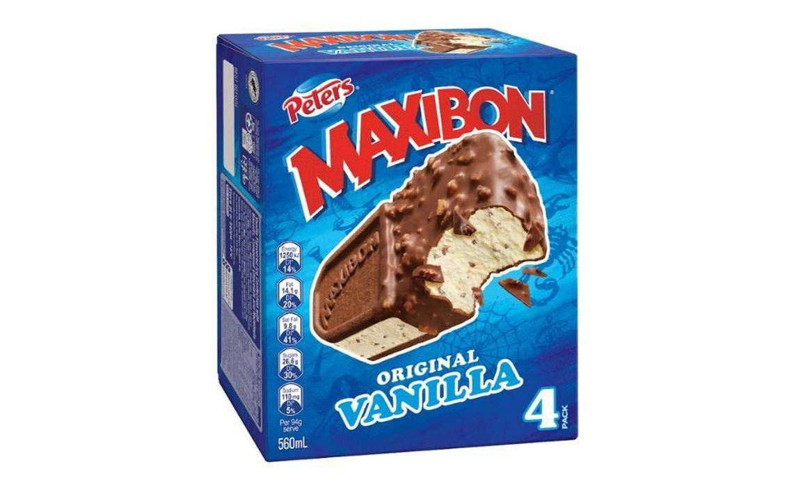 Peters Maxibon Original Vanilla Ice Cream 4 Pack 560mL