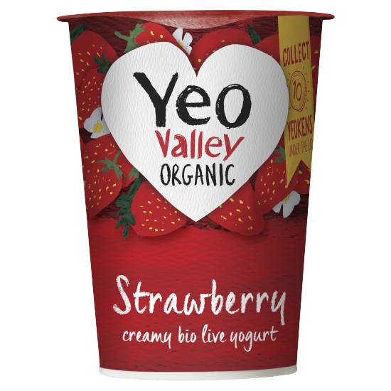 Yeo Valley Organic Strawberry Creamy Bio Live Yogurt