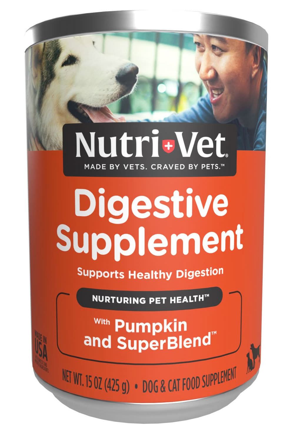Nutri-Vet Digestive Pumpkin Dog & Cat Supplement, 15 oz