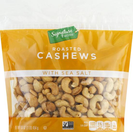 Signature Farms Roasted Cashews With Sea Salt