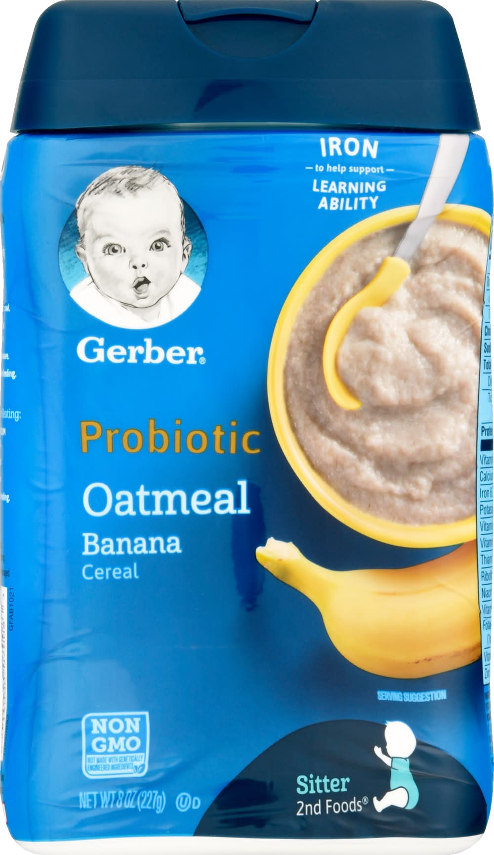 Gerber 2Nd Foods Sitter Probiotic Banana Oatmeal Cereal (8 oz)