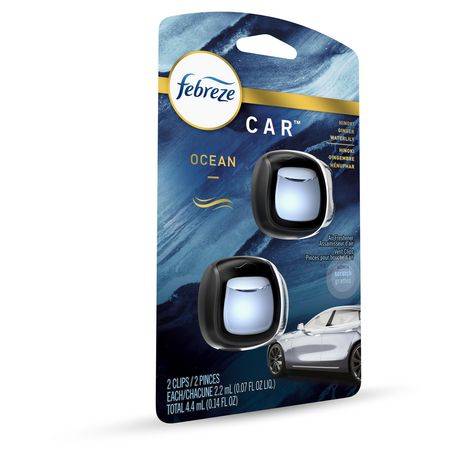 Febreze Car Ocean Scent Air Freshener Vent Clip (2 units)