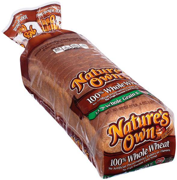 Nature'S Own - 100% Whole Wheat Loaf - 20 oz Loaf (1 Unit per Case)
