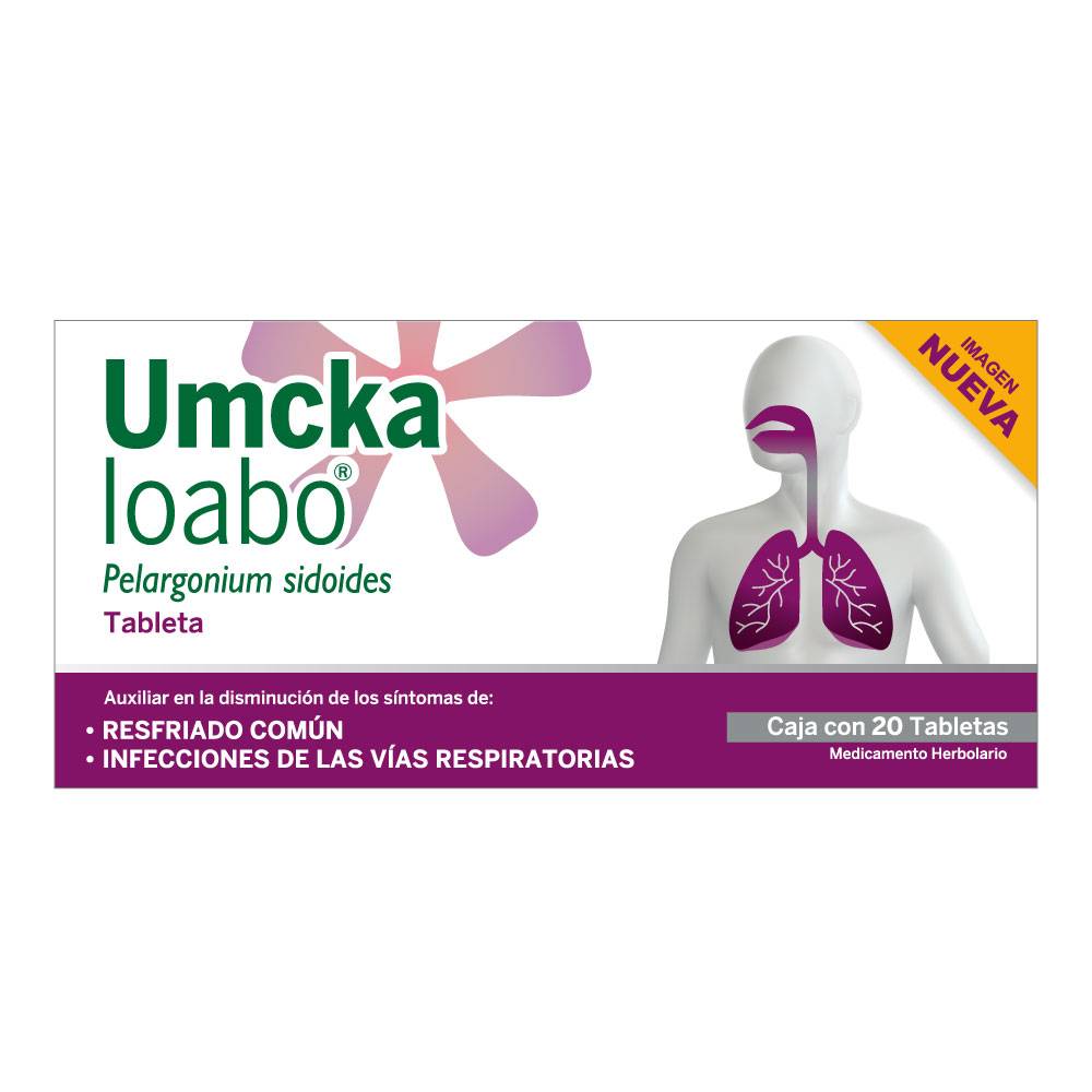 Schwabe · Umcka loabo pelargonium sidoides tabletas 20 mg (20 g)