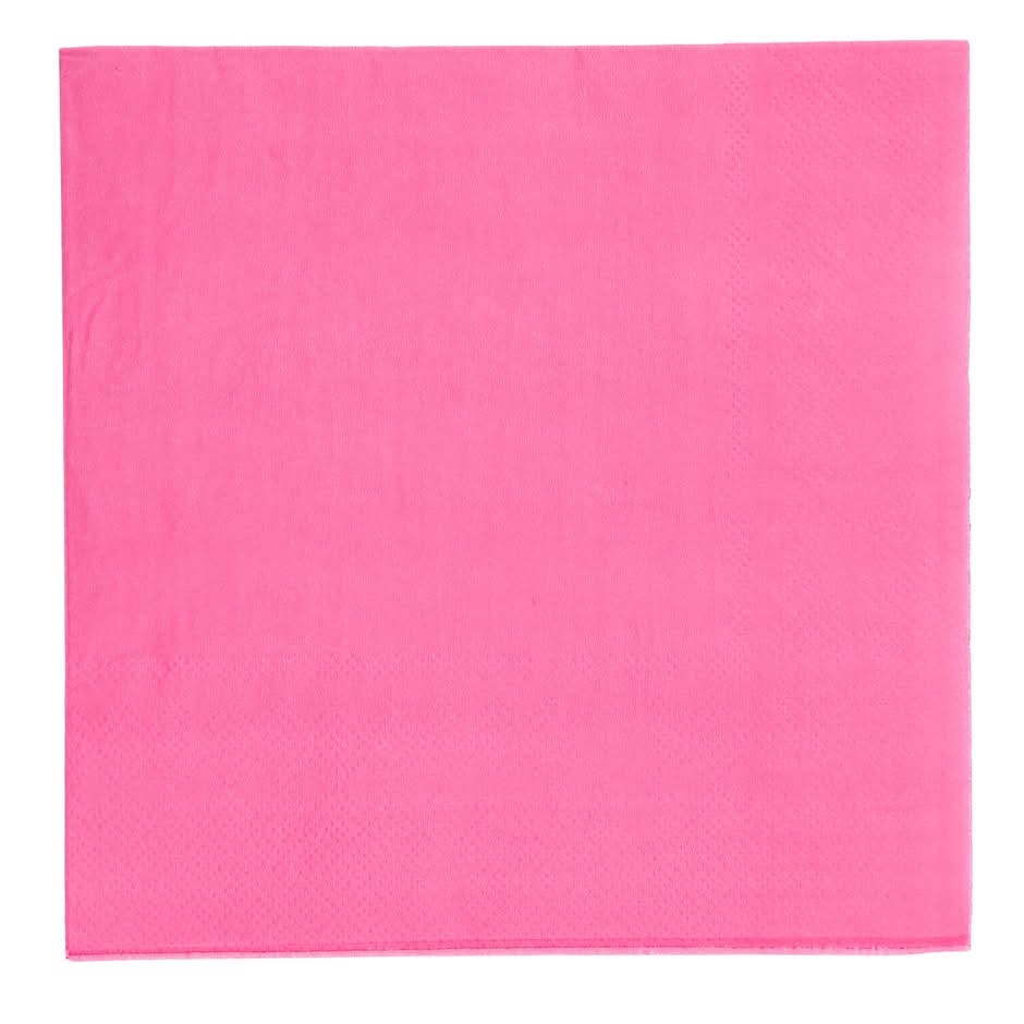 Paper Lunch Napkins, 6.5x6.5 in, Candy Pink (30 ct)