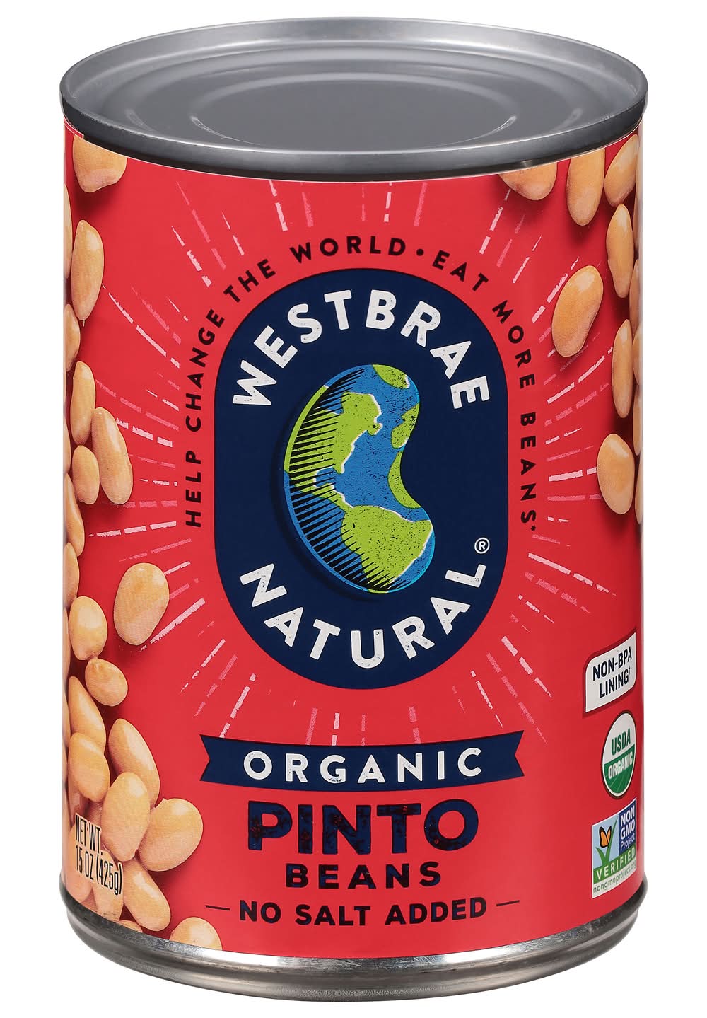 Westbrae Natural Organic Vegetarian Pinto Beans (15 oz)