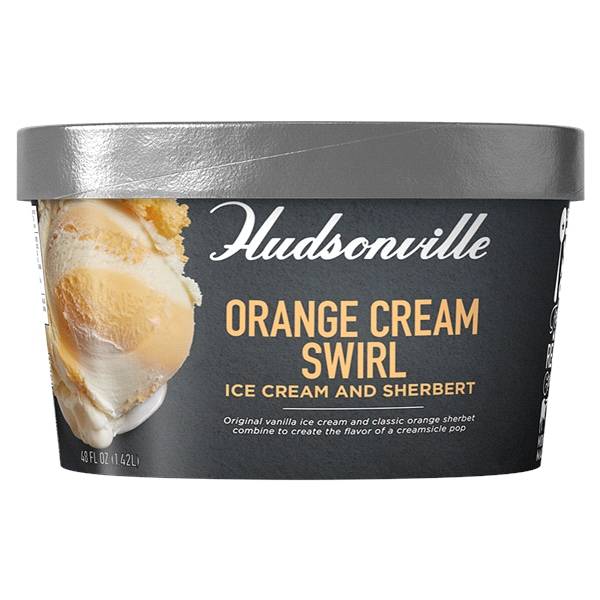 Hudsonville Orange Cream Swirl (vanilla ice cream and orange sherbet)