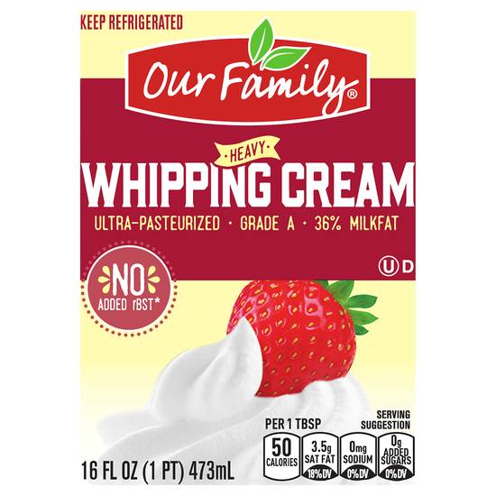 Our Family Heavy Whipping Cream (1 pint)