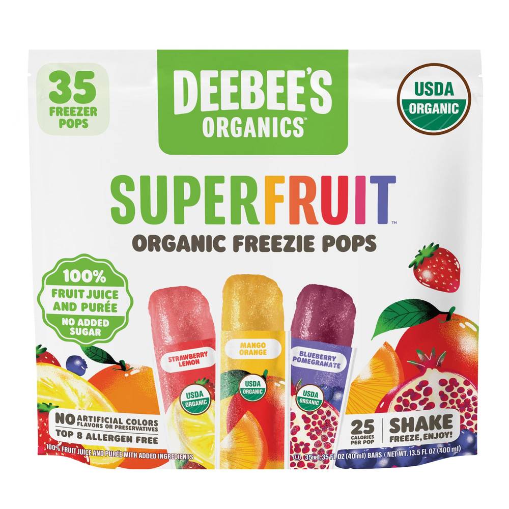 Deebee's Organic Superfruit Freeze, Variety Pack, 1.35 fl oz, 35-count