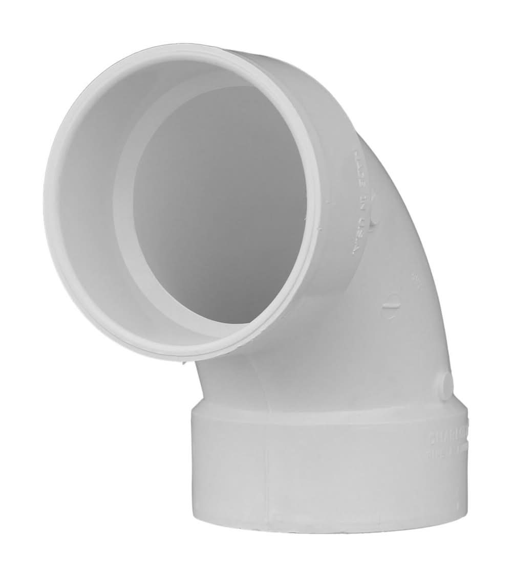 Charlotte Pipe Schedule 40 4 In. Hub X 4 In. D Hub Pvc 90 Degree Elbow 1 Pk