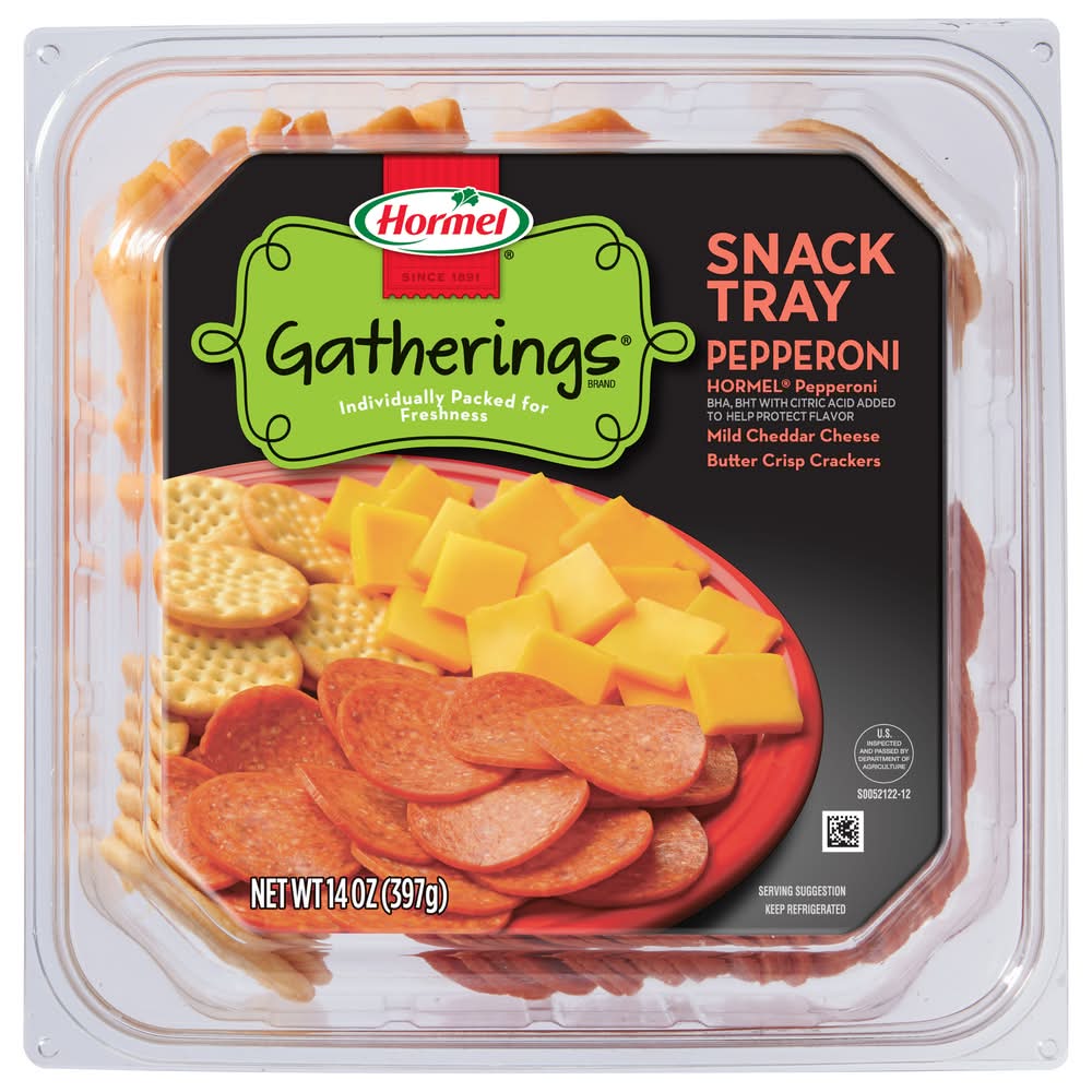 Hormel Gatherings Pepperoni With Cheese & Crackers Snack Tray (14 oz)