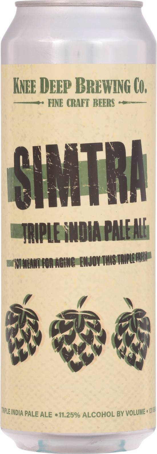 Knee Deep Brewing Co. Simtra Triple India Pale Ale Beer (19.2 fl oz )