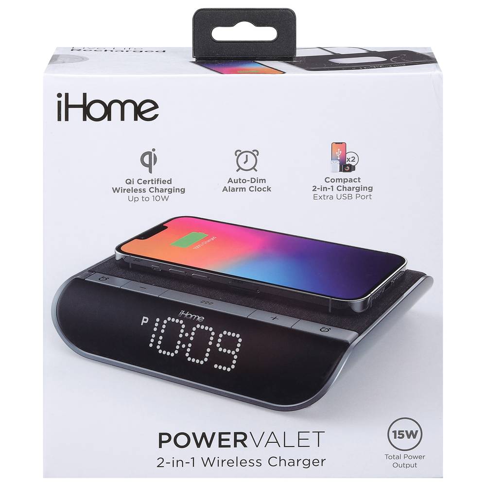 iHome 2-In-1 Wireless Charger 15w