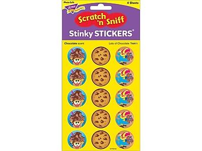 TREND Enterprises, Inc. Scratch 'n Sniff Stinky Stickers, Assorted Colors, 15/Sheet, 4 Sheets/Pack (T09269)