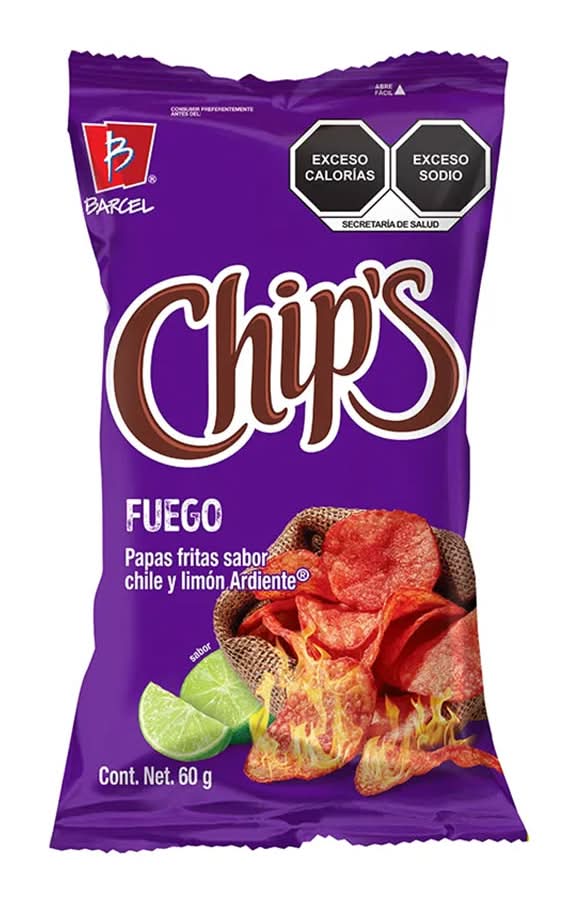 Barcel · Chip's fuego papas fritas, chile-limón ardiente (55 g)