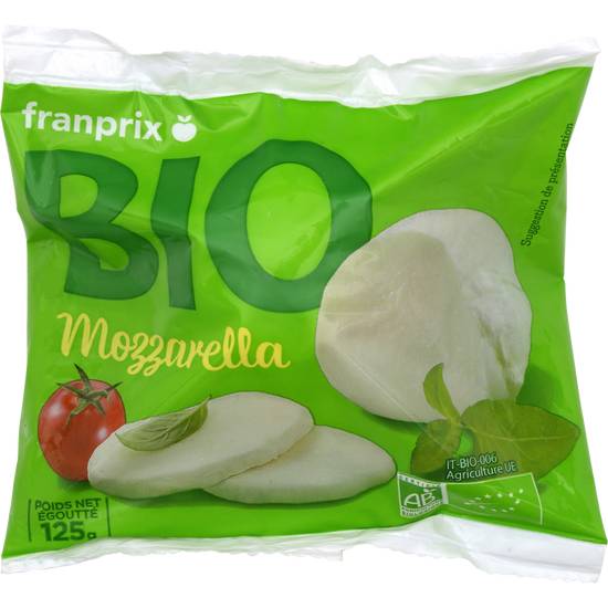 Fromage Mozzarella Bio Marché Franprix bio 125g