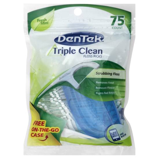 Dentek Triple Clean Fresh Mint Floss Picks ( 75 ct )