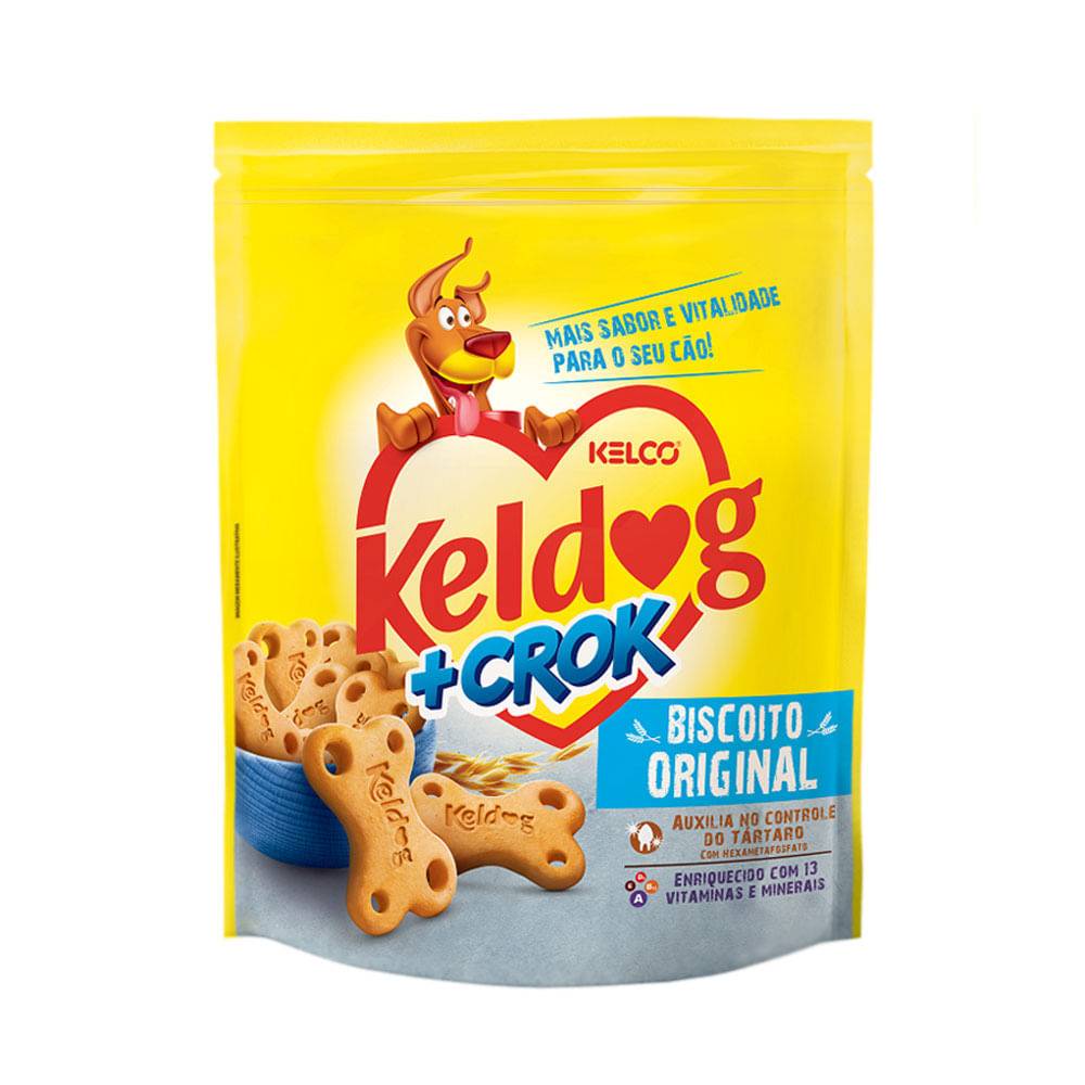 Kelco biscoito keldog +crok original (900g)