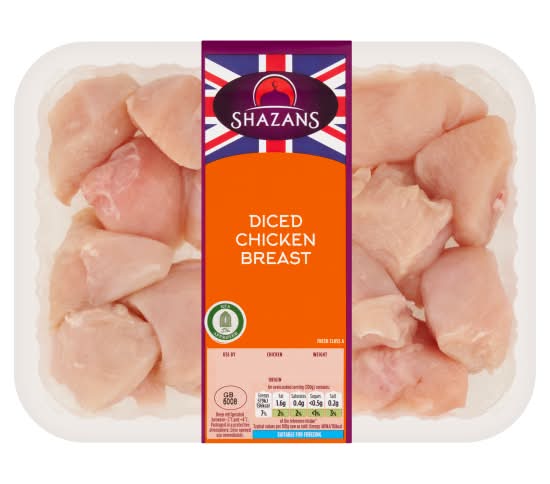 Shazans Diced Chicken Breast (450g)