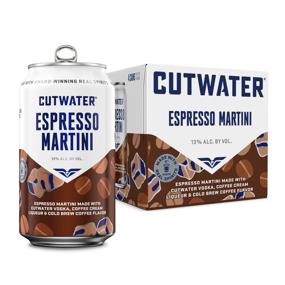 Cutwater Spirits Espresso Martini Liqueur (4 pack, 12 fl oz) (cream liqueur-coffee)