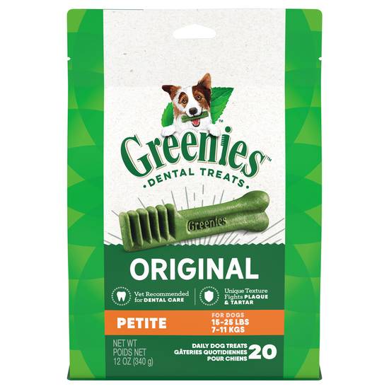 Greenies Original Petite Natural Dental Dog Treats (12 oz)