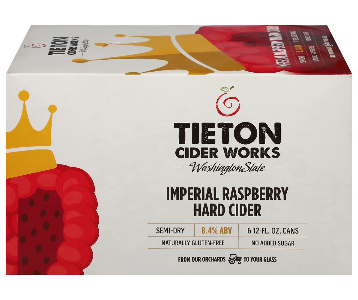 Tieton Cider Works Washington State Imperial Raspberry Hard Cider (6 x 12 fl oz)