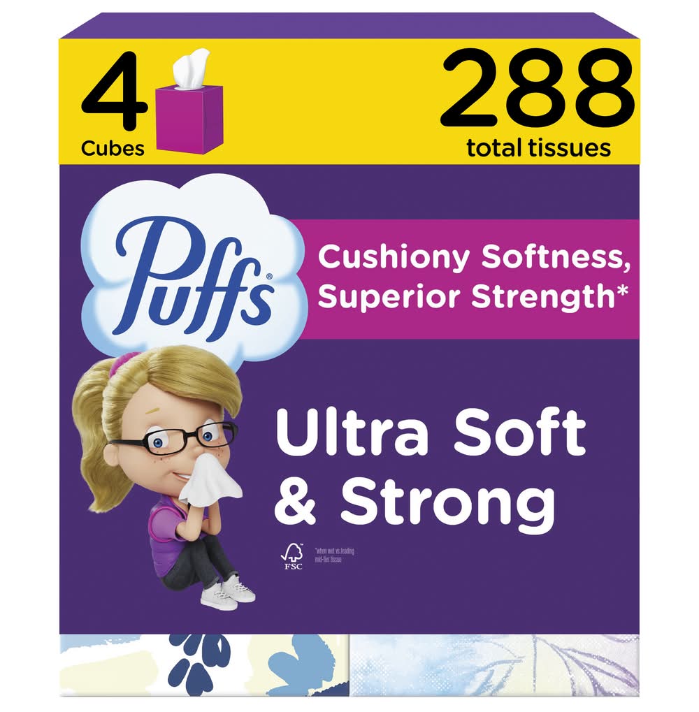 Puffs Facial Tissues (4 pack)