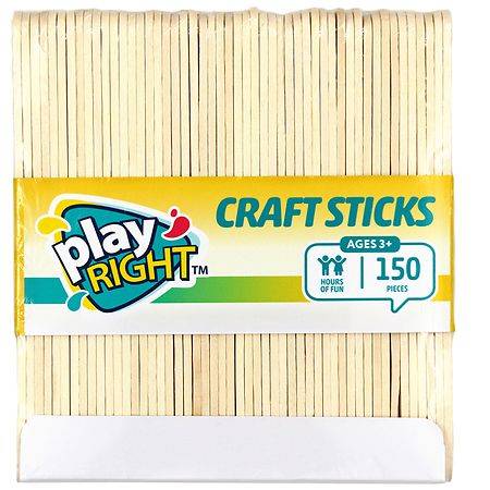 Playright Craft Sticks For Ages 3 and Above(150 Ct)