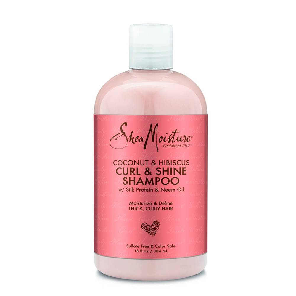 Shea moisture shampoo coconut & hibiscus curl & shine (384 ml)
