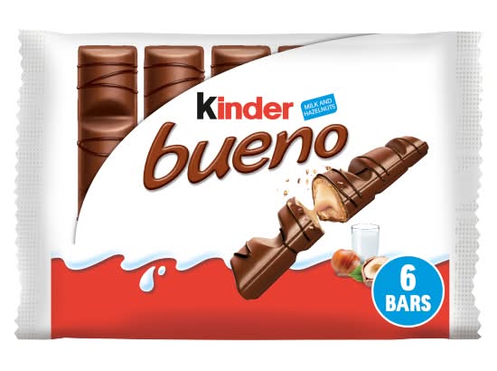Kinder Bueno Milk Chocolate Hazelnut Bars (3 x 6 pack)