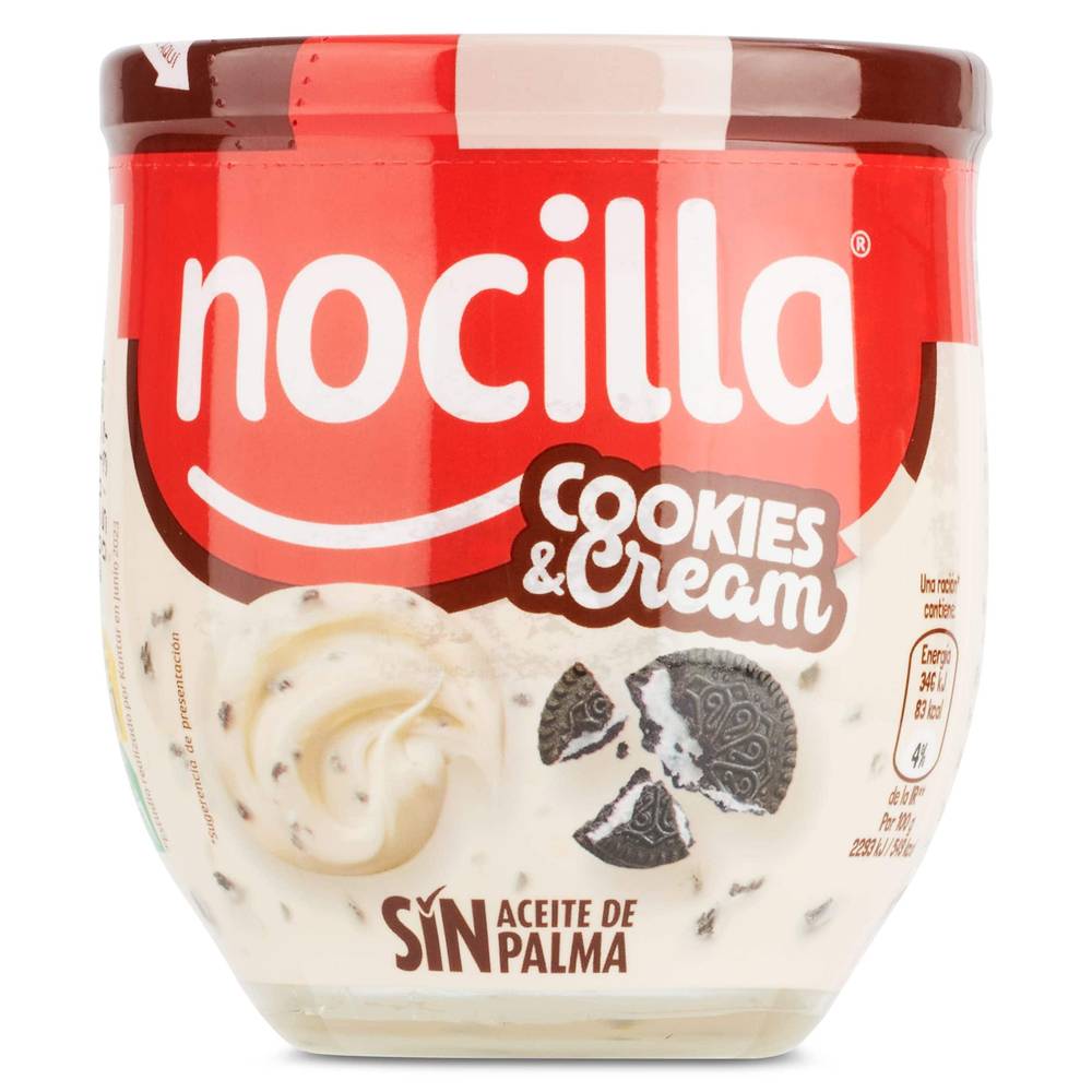 Crema De Cacao Con Avellanas Cookies&Cream Nocilla Bote 180 G