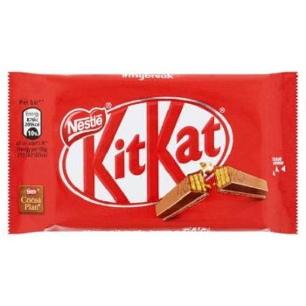 Kit kat oblea cubierta de chocolate con leche