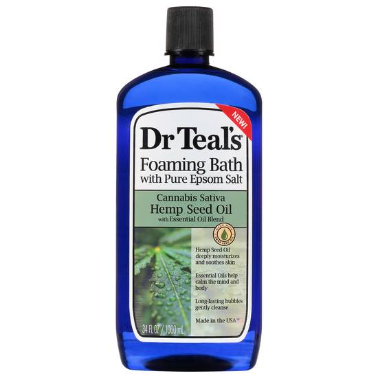 Dr Teal's Foaming Bath Cannabis Sativa Hemp Seed Oil
